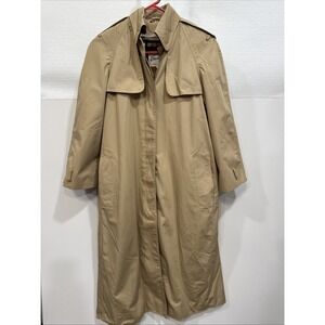 Vintage Tan Trench Coat Elliott Bass Size 4 with Removable Zip-In Liner